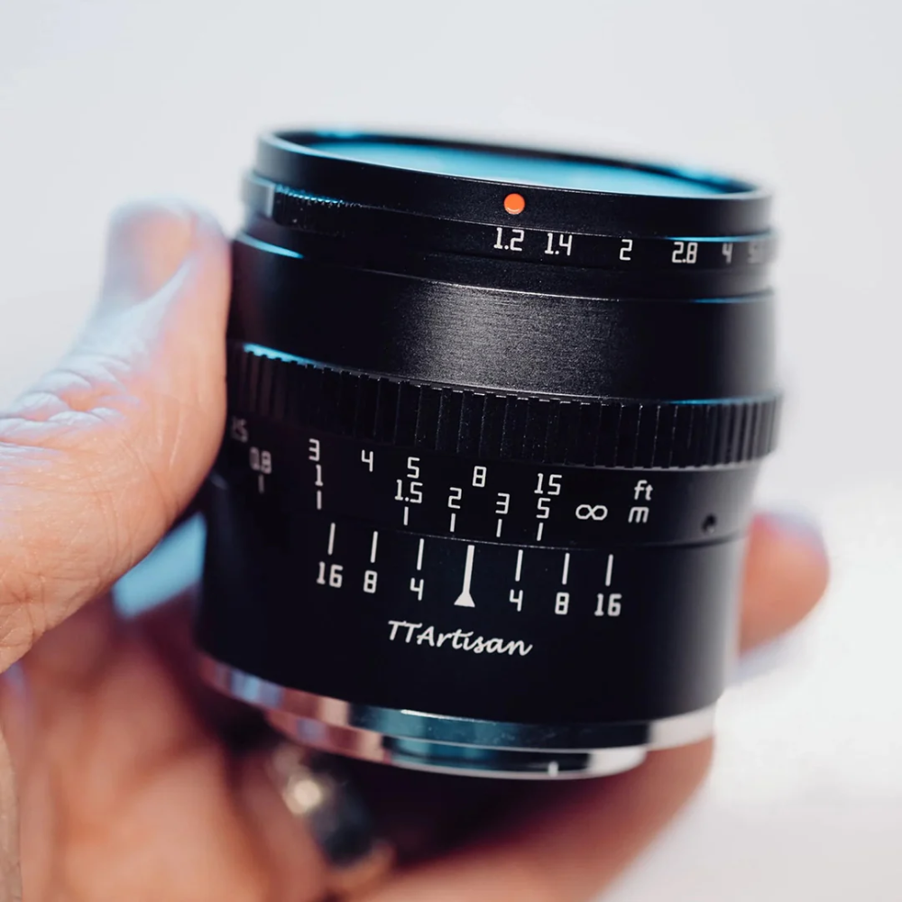 TTArtisan 50mm F/1.2 APS-C Format Sony E Mount Portrait Prime Lens Large Aperture Sonr Optical Design Full Metal Body, MF Manual Focus, 19.2" Focus Distance, Clicked Aperture Ring for Smooth Bokeh & Low Light Photography | Black, Silver