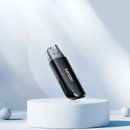 Lexar RW300 Dual-Slot USB-A Card Reader, USB 3.2 Gen 1 Up to 104MB/s Transfer Speed, SD & microSD Slot