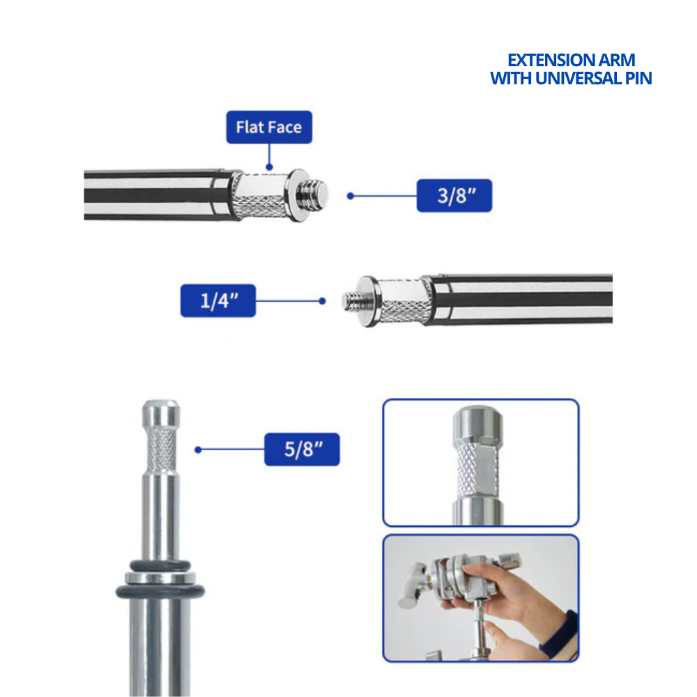 Dearkol DC-1 C-Stand with Unique Collar, Turtle Base & Detachable Leg