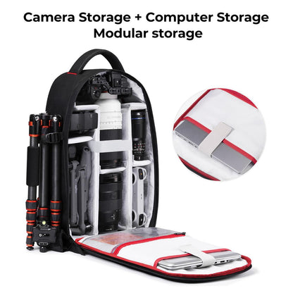 K&F Concept Beta 18L Photography Digital Camera Backpack Bag with 15 inch Laptop Compartment & Rain Cover for DSLR, Mirrorless Camera, Lens, Tablet, iPad, MacBook, Drone, DJI, Canon, Nikon, Panasonic, Fujifilm | KF13-151