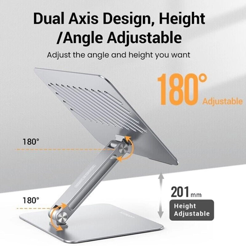 UGREEN Adjustable Aluminum Laptop and Tablet Stand for MacBook, iPad, Samsung Galaxy Tab, Huawei MatePad, Xiaomi Pad, etc. | 40291