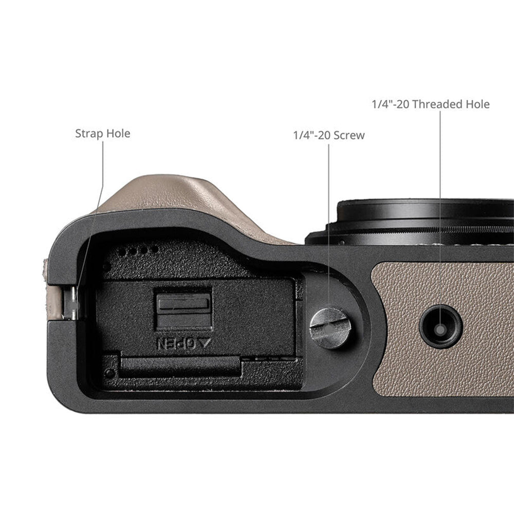 SmallRig Leather Half-Case with Wrist Strap for Ricoh GR IV | 5676 / 5677
