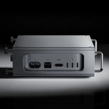 Ulanzi QT01 Aluminum Alloy Case for MAC Mini M4 / M4 PRO with Ergonomic and Maximized Airflow Design, All Access to Ports and Magnetic Setup for PC Desktop Computer
