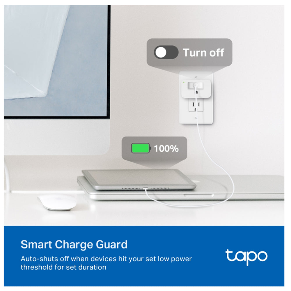 TP-Link TAPO P110M Mini SMART WIFI Plug (US) Matter Certified with Home Living Energy Monitoring, Voice Control, Remote Controlled via Mobile App and Away Mode