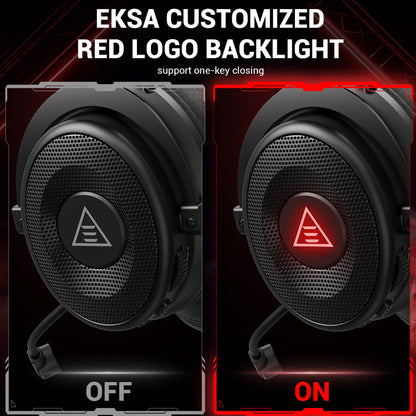 [CLEARANCE] EKSA E900 BT Wireless Bluetooth Gaming Headset Ultra-Low Latency Over-Ear Headphones w/ ENC Noise Cancelling Microphone, USB-A/USB-C Dongle, USB-C Charging Cable, 3.5mm Audio Cable, 7.1 Surround Sound for PC, Laptop Computer, PS5/PS4, Xbox