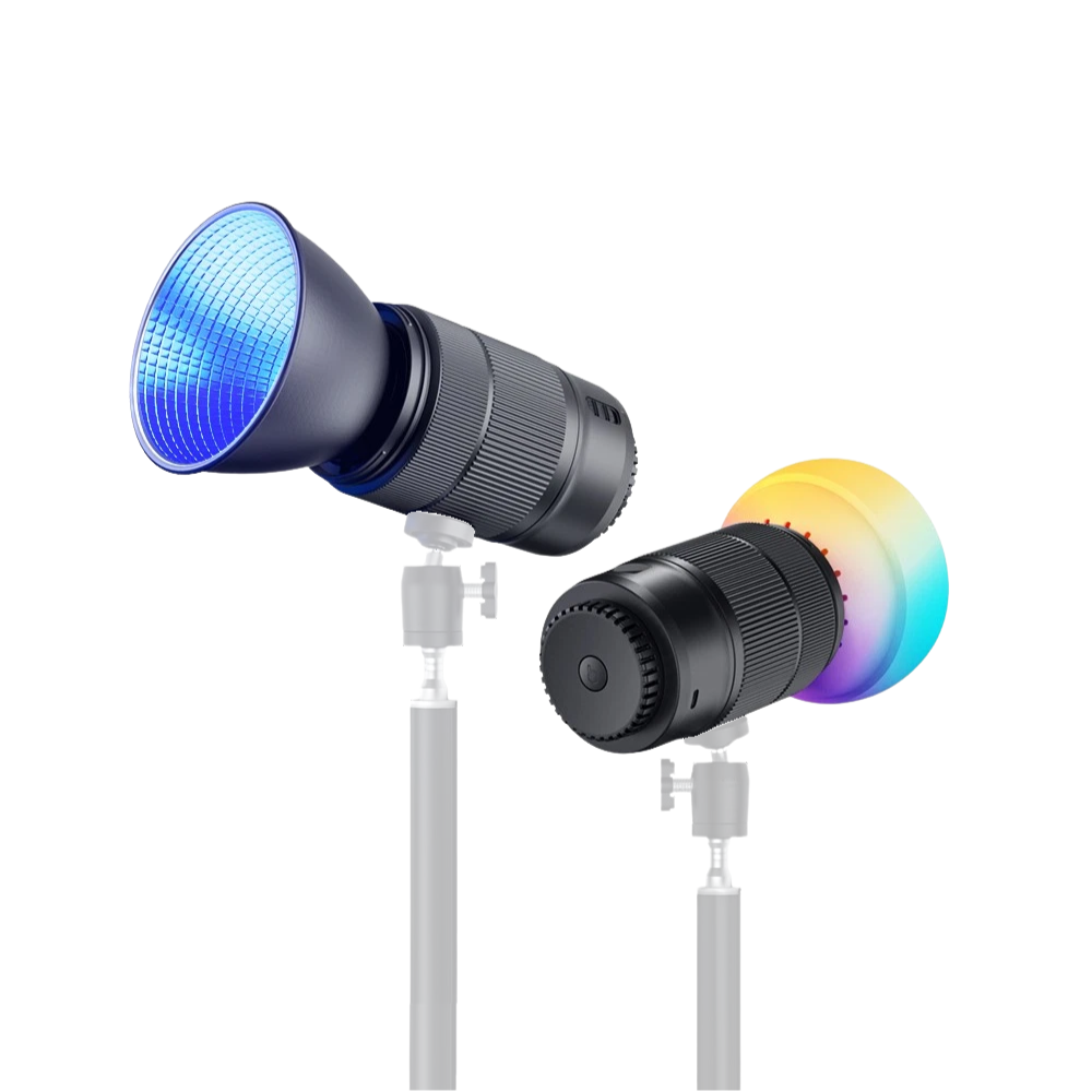 Luxceo L60RGB 60W RGB Photography Light, 2500K–6500K, 12 Effects, CRI 95+, Mini Bowens Mount