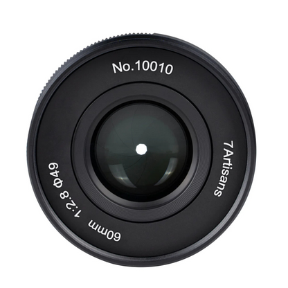 7Artisans 60mm F/2.8 Mark II APS-C Format Sony E Mount Macro Telephoto Prime Lens MF Manual Focus for Mirrorless Cameras