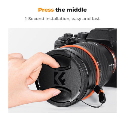 K&F Concept 3pcs Set Replacement Camera Center-Pinch Lens Cap - Lens Cap Keeper