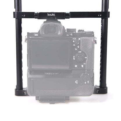 [CLEARANCE] SmallRig Lightweight VersaFrame Camera Cage with Aluminum Rod Easy Handheld Grip with 1/4"-20 & 3/8"-16 Accessory Threads and Dual Short and Long Side Arms for Camcorder, DSLR Camera Support System 1750