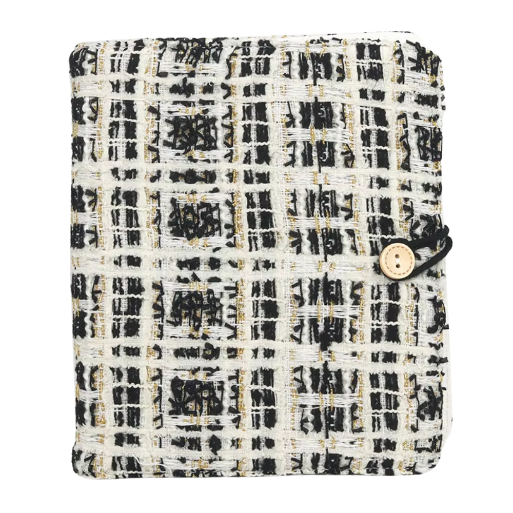 Pikxi 160 Pockets 20 Pages Tweed Cloth Soft Fabric Photo Album for FUJIFILM Instax Mini Instant Film Camera | Black Green White | JG Superstore