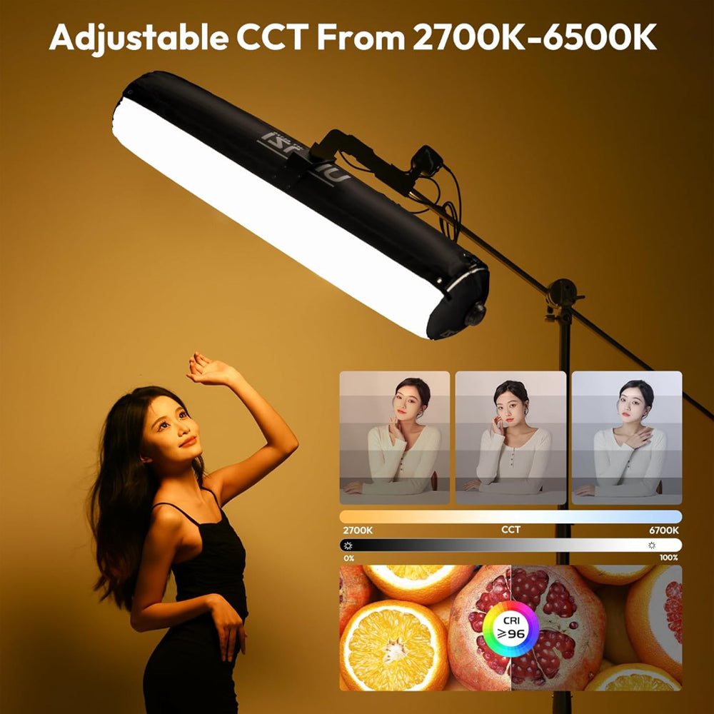 Ulanzi AL60 60W | 120W Bi-Color LED Inflatable Air Tube Light with 2700 - 6500K CCT, Max 6m Light Range, PD3.1 Fast Charging USB Type-C Port and 10 Light Effect Presets for Studio Lighting and Equipment