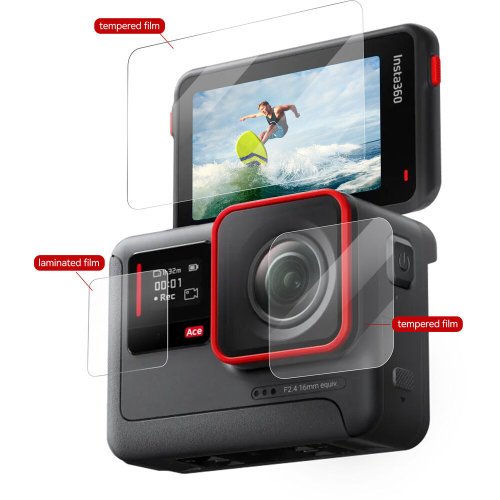 TELESIN 9H HD Tempered Glass Screen Protector for Insta360 ACE | ACE PRO Action Camera