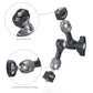 SmallRig 7" Universal Rosette Arm with Dual Panoramic Ball Head, Stretchable Pins, and 1/4"-20 Mounting Screws for Field Monitor, LED Video Light, Microphone, DSLR, Mirrorless Camera, etc. | 4194