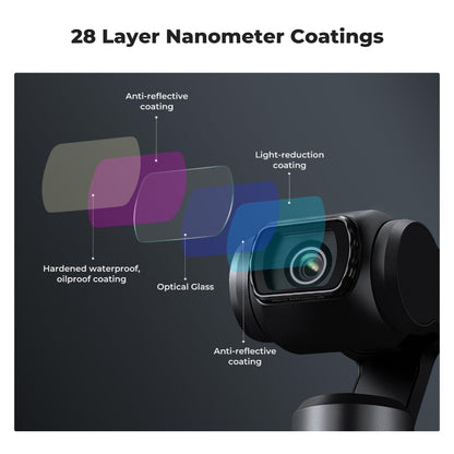 K&F Concept DJI OSMO POCKET 3 NO-X 16-in-1 Magnetic Effect Lens Filters with Screen Protector - Black Mist 1/4 & 1/8, UV, Anti-Light Pollution, CPL, ND32/PL, ND16/PL, ND8/PL, ND64/PL, ND8/16/32/64/128/256/1000 | Camera Accessories