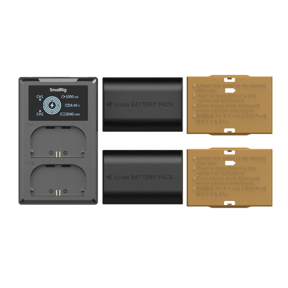 SmallRig LP-E6P 2x Camera Battery with Dual Charging Kit