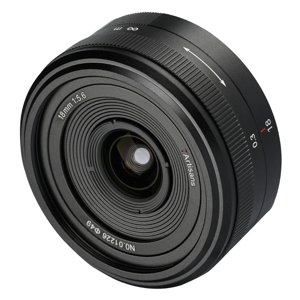 7Artisans 18mm F/5.6 Full Frame Format Sony E Mount Wide Angle Prime Pancake UFO Slim Lens MF Manual Focus for Mirrorless Cameras