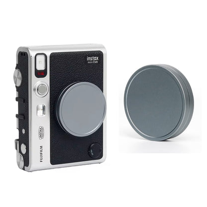Pikxi Aluminum Protective Lens Cap for FUJIFILM Instax Mini EVO Instant Film Camera - Available in Black, Gray, Silver, Red, and Purple, Rose Gold and Blue Colors