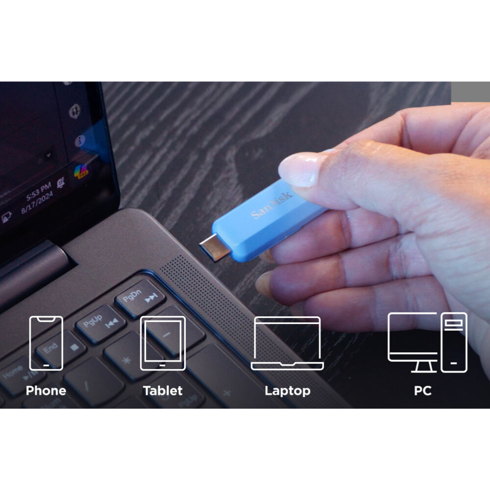 SanDisk 256GB Creator Series USB C 3.2 Gen 1 Flash Drive with 400MB/s Read Speed