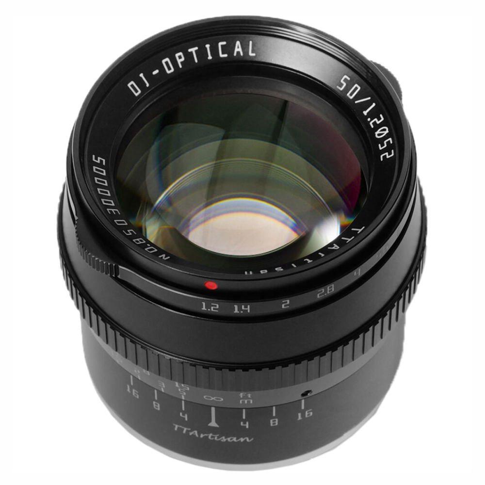 TTArtisan 50mm F/1.2 APS-C Format M43 Micro Four Thirds Portrait Prime Lens Large Aperture Sonr Optical Design Full Metal Body, MF Manual Focus, 19.2" Focus Distance, Clicked Aperture Ring for Smooth Bokeh & Low Light Photography | Black