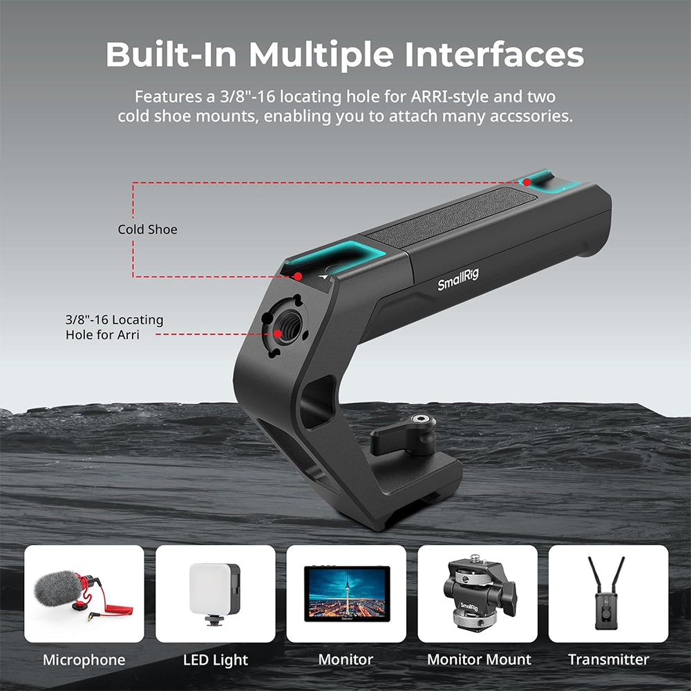 SmallRig NATO Top Handle for Camera Cage – Tool-Free Quick Release Handle w/ NATO Clamp