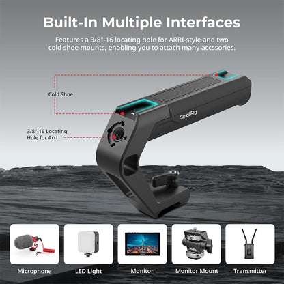 SmallRig NATO Top Handle for Camera Cage – Tool-Free Quick Release Handle w/ NATO Clamp
