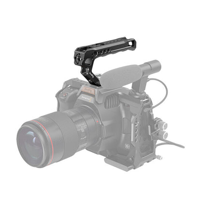 SmallRig Ergonomic Universal ARRI Locating Handle Comfortable Grip  with 15mm Rod Clamp, Built-in Magnet, Anti-off Designed and Anti-Twist Screw, 3 Shoe mounts 1/4"-20 & 3/8"-16 Threaded Holes for ARRI Cold Shoe Mount 2165C