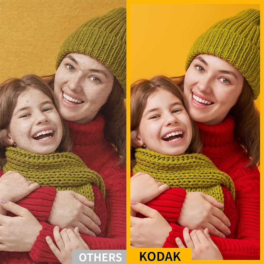 KODAK Dock Plus USB Type-C / Lightning Port Dock + Bluetooth Instant Photo Printer and Accessories Kit Bundle w/ 4" x 6" Prints, 10 + 80 Sheets, 4PASS Print Technology, Bordered / Borderless Printing & Mobile Smartphone App Support | PD460