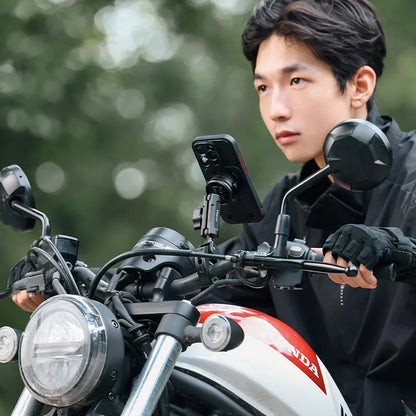 Ulanzi O-Lock II Motorcycle Handlebar Smartphone Clamp Mount with 360 Degree Pan / 90 Degree Tilt Ball Head and 3kg Max Load Capacity