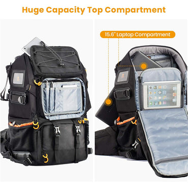 [CLEARANCE] Eirmai TR629 25L Camera Backpack with 15.6" Laptop Compartment & Hand Carry Bag for Sony, Panasonic, Fujifilm, Canon, Nikon, DJI, GoPro, iPad, DSLR, Mirrorless Camera Lens, Tripod, Drone, Battery Charger, Powerbank - Men & Women Bag Luggage