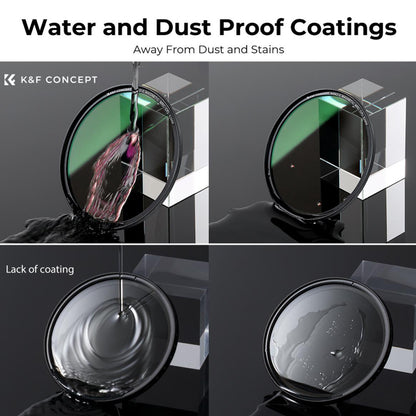 K&F Concept NO-X MCUV+CPL+ND1000 Ultraviolet, Circular Polarizer, Neutral Density Lens Filters with Magnetic Adapter Ring for Camera Lenses - Multi-Coated Optical Glass, Ultra-Slim Frame, High-Definition, Waterproof & Scratch Resistant