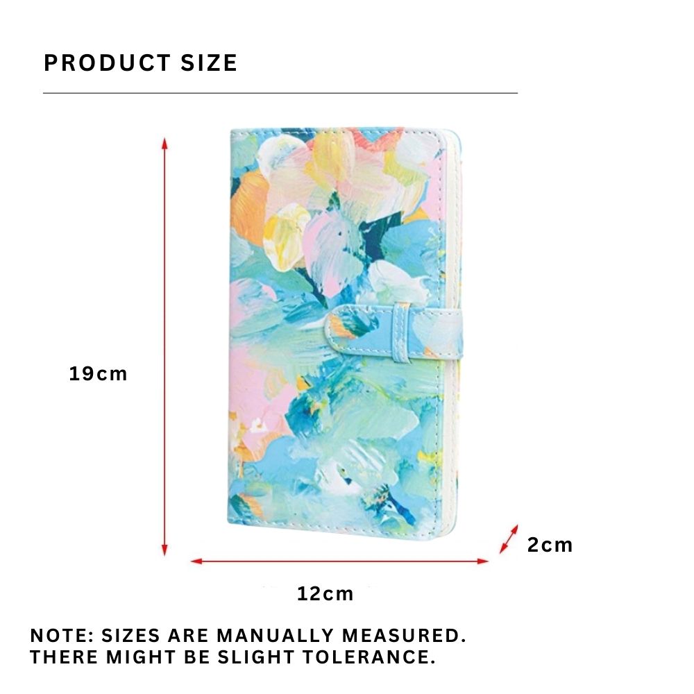 Pikxi 96 Pockets Beautiful Colorful Artistic Painted Style Photo Album with Slip On Cover Latch for Fujifilm Instax Mini Instant Camera