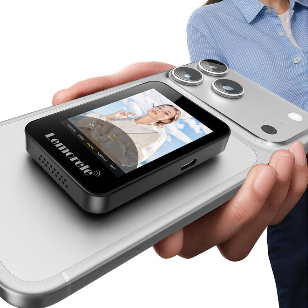 LEMORELE R600 Mini 2.4" MagSafe Selfie Monitor LCD Screen 600mAh HD Magnetic Smartphone Preview Screen