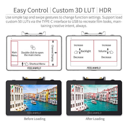 FEELWORLD FT6 FR6 4K HDMI (5.5-Inch) Wireless Video Transmission DSLR Camera Field Monitor Transmitter & Receiver Kit with 800ft Transmission Range, Custom 3D LUT, Ultra-Low Latency, HDR Monitoring, Touch Screen Display, NP-F Battery Plates