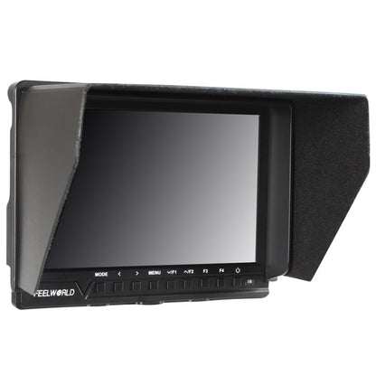 FEELWORLD FW760 7"" IPS On Camera Field LCD Video Monitor with 4K HDMI UHD SD Input / Output, 450Nits Brightness, Video Assist Functions,  L Series Fixed Battery Plate Mount Input Power for Videography