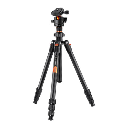 K&F Concept K254C2 K-Series 64" Carbon Fiber Lightweight Travel Tripod with 36mm Metal Ball Head, 8kg Load Capacity and QR Quick Release Plate for DSLR Cameras KF09-123