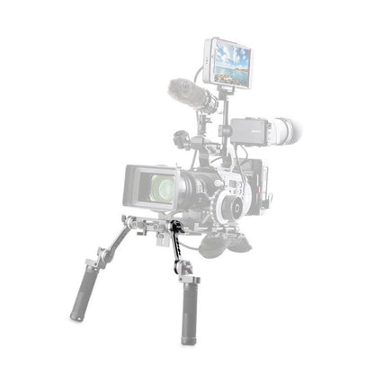 SmallRig Extension Arm with ARRI Rosette with 3.88" Extension and 1/4"-20 Threads and 3/8"-16 Threads with Anti-Twist Divots Compatible Mounting For Camera Shoulder Black 1684C