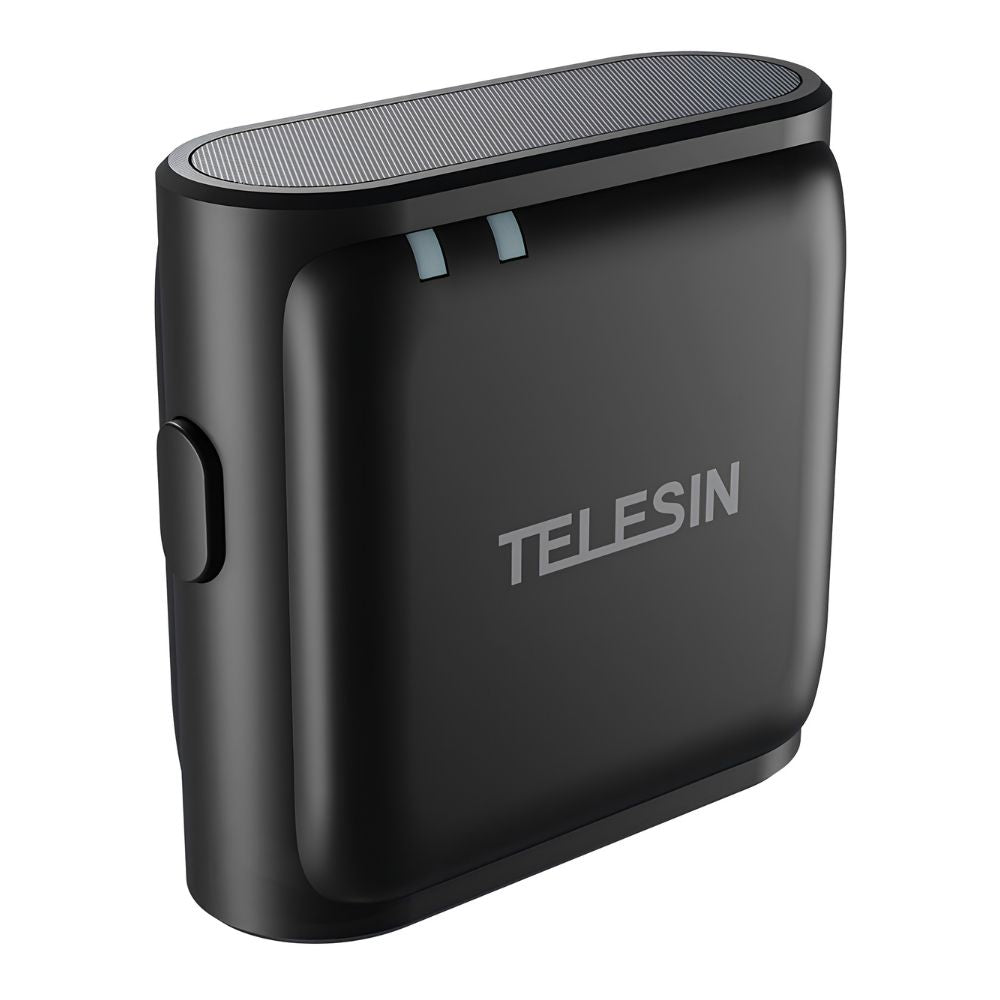 TELESIN Button 2 Person 2TX + RX Wireless Microphone System for Smartphones, Tablets, Other Devices