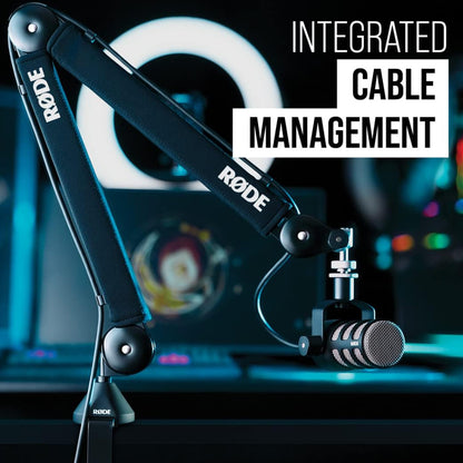 RODE PSA1+ Professiol Studio Desktop Boom Arm with C-Clamp, Max 34" / 37" Articulating Reach, 1.2Kg Max Payload, 360 Degree Arm Rotation with Integrated Cable Magement for Podcasting, Live Streaming and Broadcasting