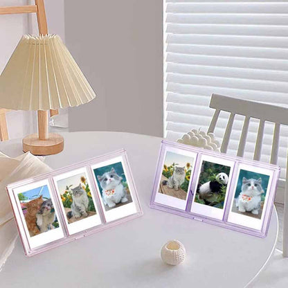 Pikxi 3-Slot Table Top Instax Instant Mini Film Frame (Purple)