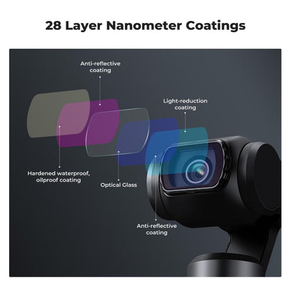 K&F Concept DJI OSMO POCKET 3 NO-X Light Pollution Reduction Lens Filter for Night Scenes & City Lights - Multi-Coated Optical Glass, Ultra-Slim Magnetic Frame, High-Definition, Waterproof & Scratch-Resistant | Camera Accessories