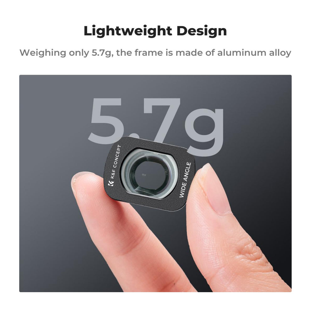 K&F Concept DJI Osmo Pocket 3 Magnetic 112° Wide-Angle Lens Filter with Camera Screen Protector - Made with Multi-Coated Optical Glass & Ultra-thin Aluminum Frame