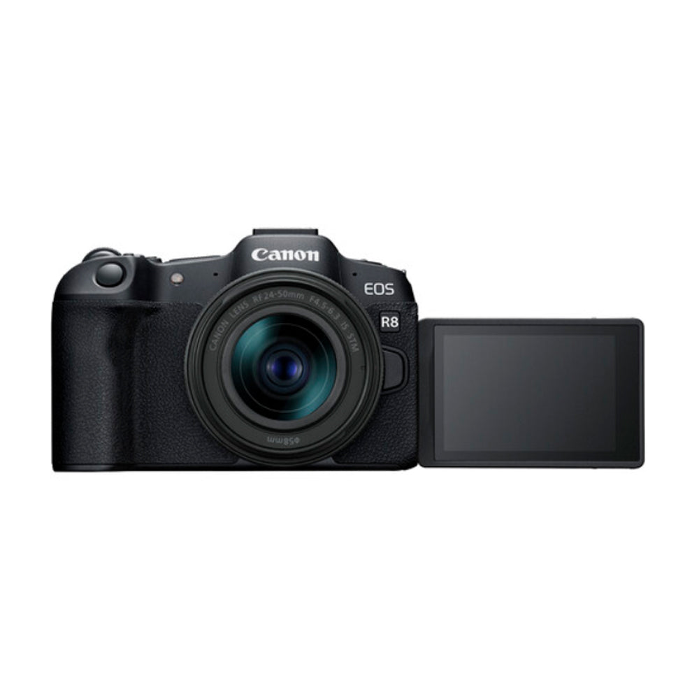 Canon EOS R8 Mirrorless Camera with RF 24-50mm f/4.5-6.3 IS STM Lens Kit, 24.2MP Full-frame CMOS Sensor DIGIC X Processor, 4K UHD Video, Wi-Fi & Bluetooth, Touch Screen LCD Display,  Multifunction Shoe, Optical & Digital Image Stabilizer