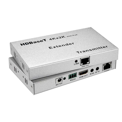 ArgoX 4K HDMI 1.4 HDBaseT Extender Transmitter and Receiver Set with 100m Range, 3D Video Support, RJ45 Ethernet PoE, IR Remote Control, and RS232 Serial Port | HDES07