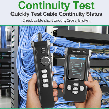 Noyafa NF-8506 Digital Network Cable Tester with Colored LCD Screen Display, LED Flash Light, IP Scanner, Cable Tracker, Continuity, & Length Measurement, PoE, Switch, & Ping Tester for TDR, RJ45, RJ11, CAT5, CAT6 Ethernet Cable