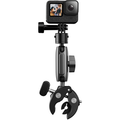 TELESIN Crab Style Clamp QR Quick Release Action Camera Mount and Dual Ballhead Magic Arm