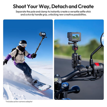 Ulanzi VL03 Motorcycle Bike Panoramic Selfie Stick Monopod for insta360 One X2 X3 | T119