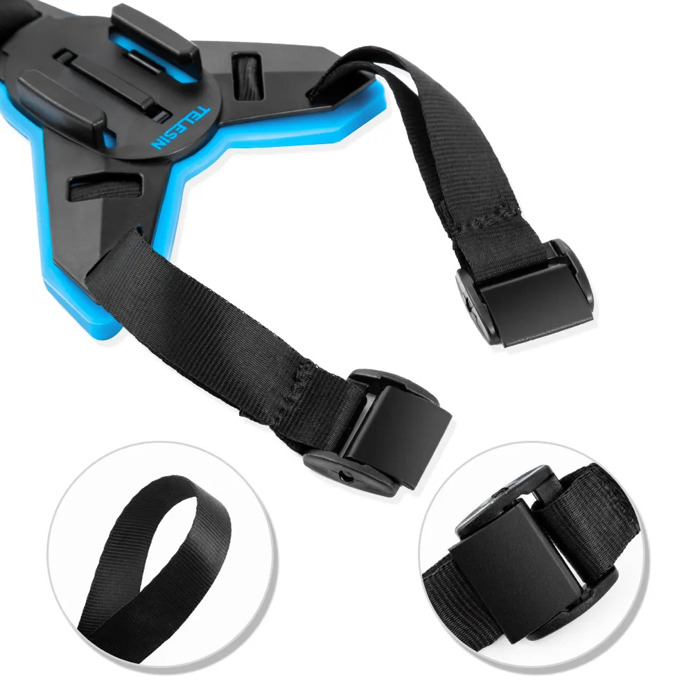 TELESIN Motorcycle Helmet Chin Strap Mount for GoPro & Other Sports Action Cameras | GP-HBM-MT7