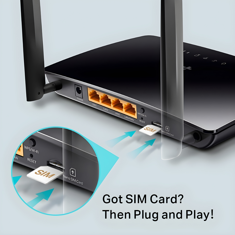 TP-Link Archer MR202 AC750 Wireless Dual Band 4G LTE Network Router