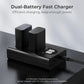 K&F Concept NP-FW50 Dual Battery Charger with LCD Screen Display and USB Type-C Charging Cable for Selected SONY Digital Camera A7 A7II, A7RII, A7SII, A7S, A7S2, A7R, A7R2, A6000, A6500, A6300, A6400, etc. | KF28-0009V1