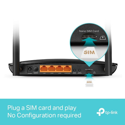 TP-Link Archer MR600 Cat6 AC1200 Dual Band Wireless 4G+ LTE Gigabit Router Wi-Fi | SIM Card Plug & Play (Openline), MU-MIMO, WPA3 WIFI Security, TP Link OneMesh & Tether APP Support | Network & Telecommunications Devices | TPLINK